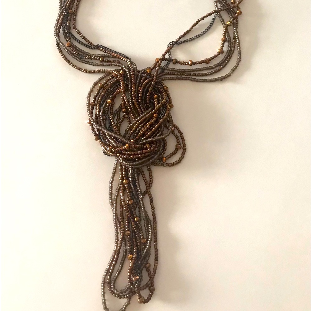 Six (50”) Long Beaded Strands Necklace with Sterling Silver Clasp. QUALI…